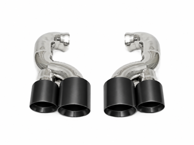 Fabspeed Deluxe Quad Style Tips, Satin Black. Porsche 957 Cayenne S (2008-2010) - 95511125150, 95511125250, 95511125171, 95511125271 - FS.POR.957V8.QDTB